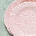 Pink leaf plates