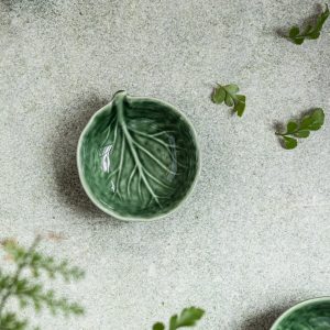 Small green leaf plate